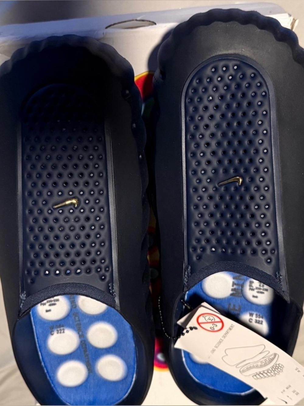 Nike Men’s Navy & Gold Mind Slides